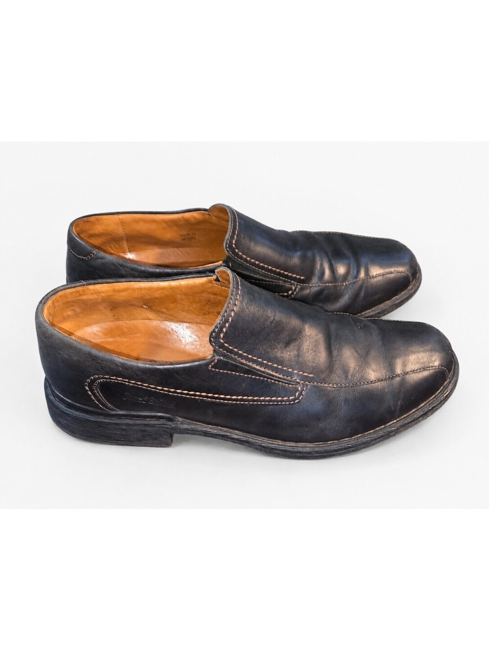 Josef Seibel Mens (EU 42) 8.5-9 US  Black Leather Loafers
